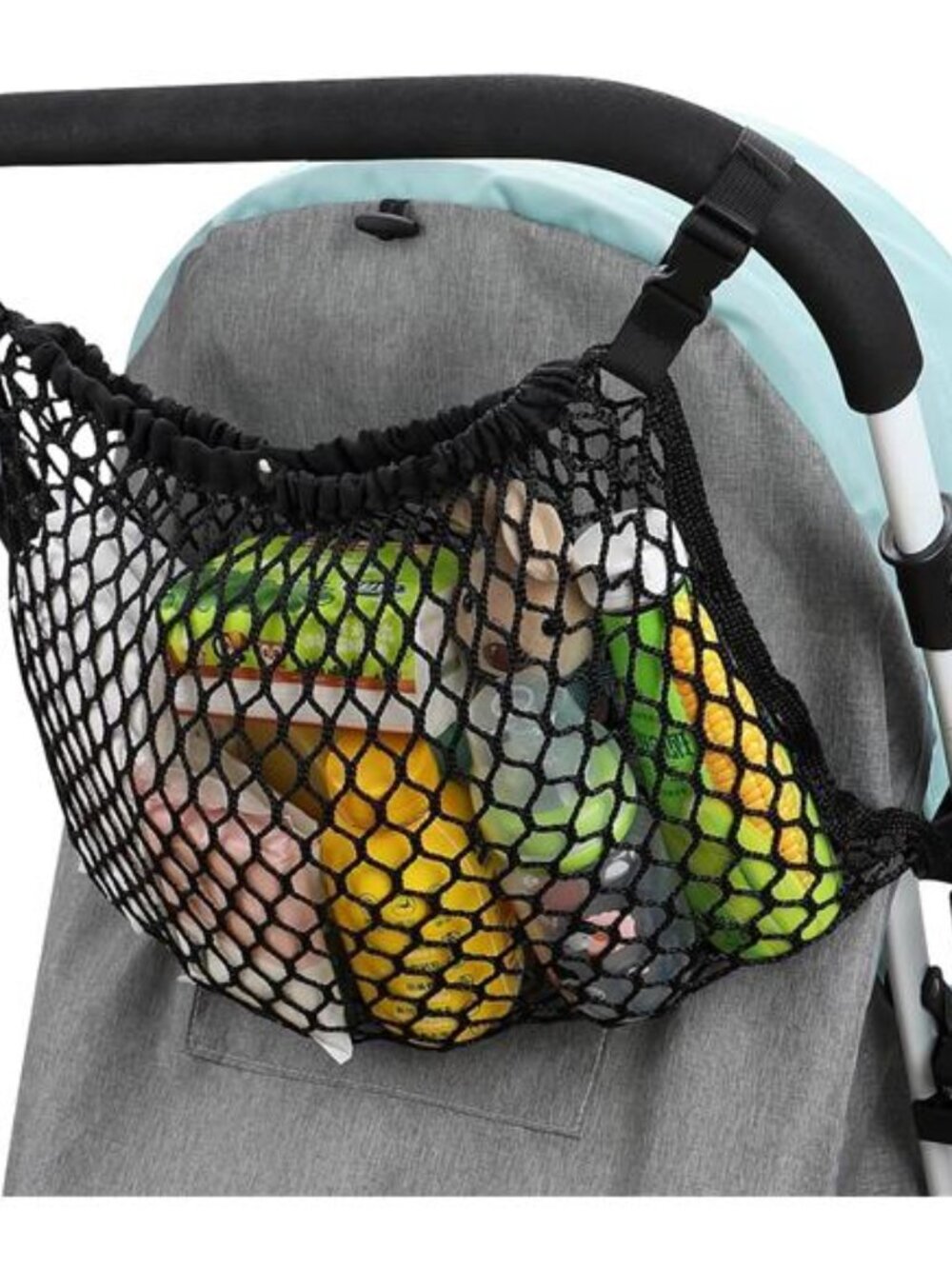 Universal Stroller Organizer Mesh Bag Large Storage Net Baby Stroller Accessorie